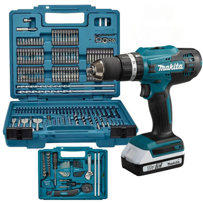 Trapano Avvitatore Professionale 48V – Kit Completo con 2 Batterie + 45 Accessori + Torcia Tattica Omaggio | Prestazioni Elevate e Qualità Garantita