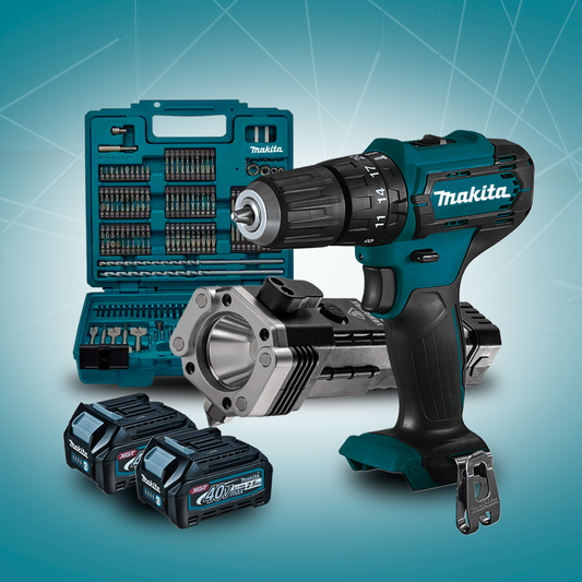 KIT TRAPANO AD IMPATTO POTENTE | 45 ACCESSORI + 2 BATTERIE 40V - LIQUIDAZIONE TOTALE
